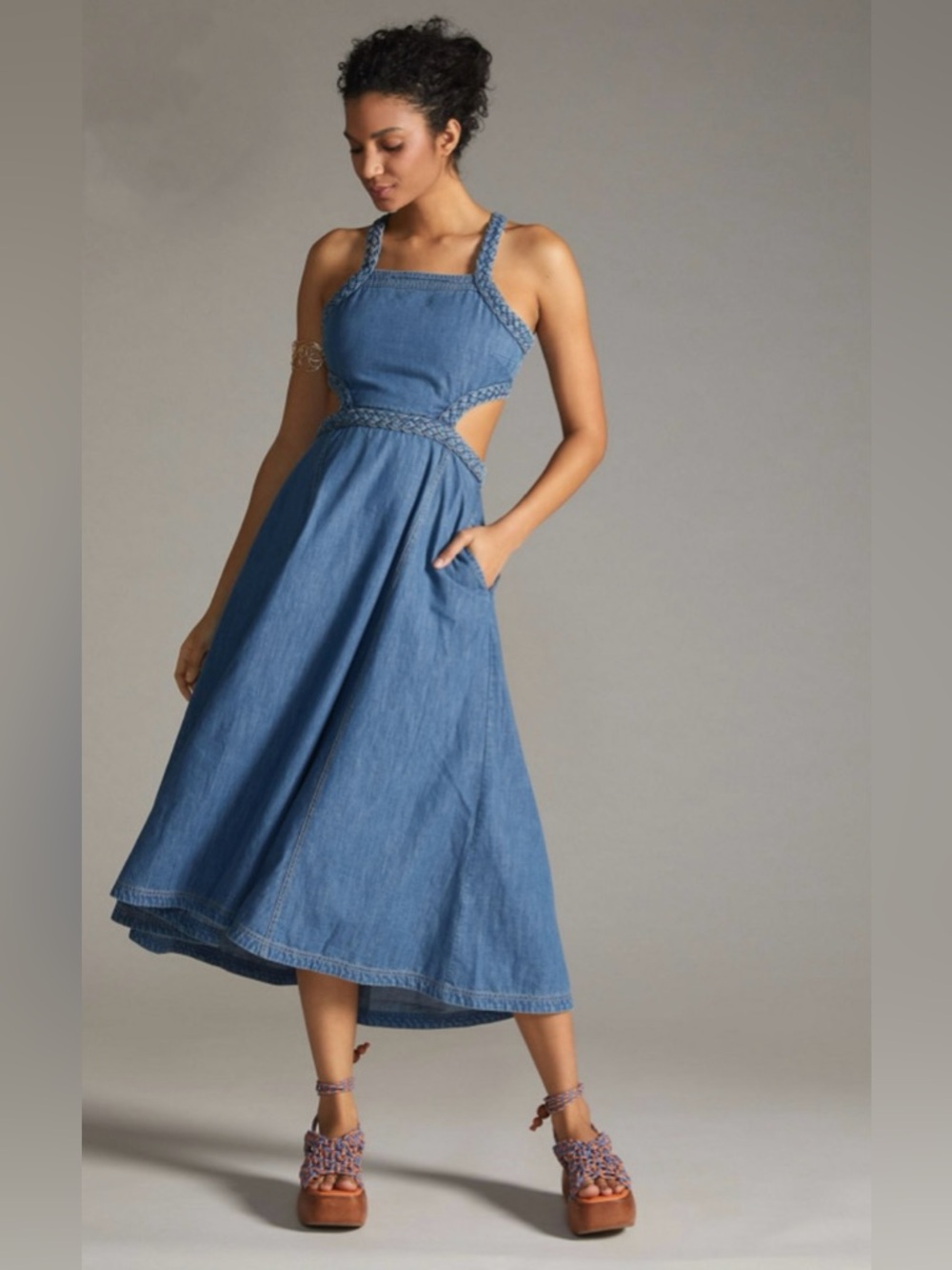 PILCRO Denim Midi